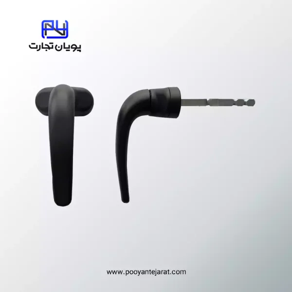 دستگیره در PW – مشکی مات، آلومینیومی، کلیدخور و یک طرفه