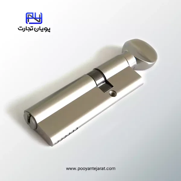 "سیلندر سرویسی سوئیچی 9 سانتی‌متر DAF مدل 6030 نقره‌ای – استیل ضدزنگ با جایگاه زبانه کنار و 5 کلید"