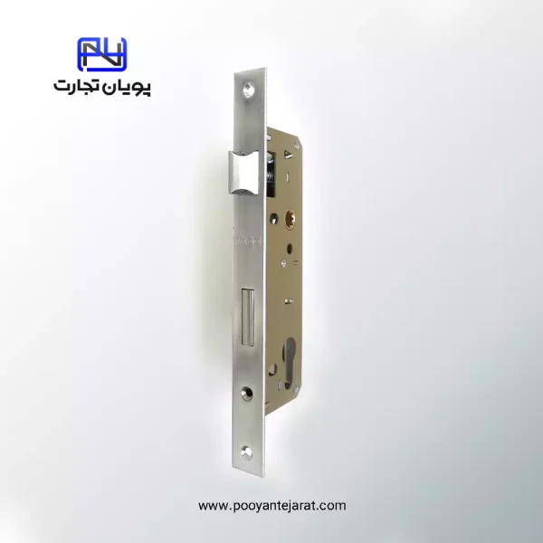 قفل در سوئیچی 2.5 RAGA آلومینیومی نقره‌ای دو زبانه مناسب پنجره آلومینیومی