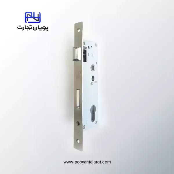 قفل در سوئیچی 2.5 YAER استیل نقره‌ای دو زبانه مناسب پنجره آلومینیومی