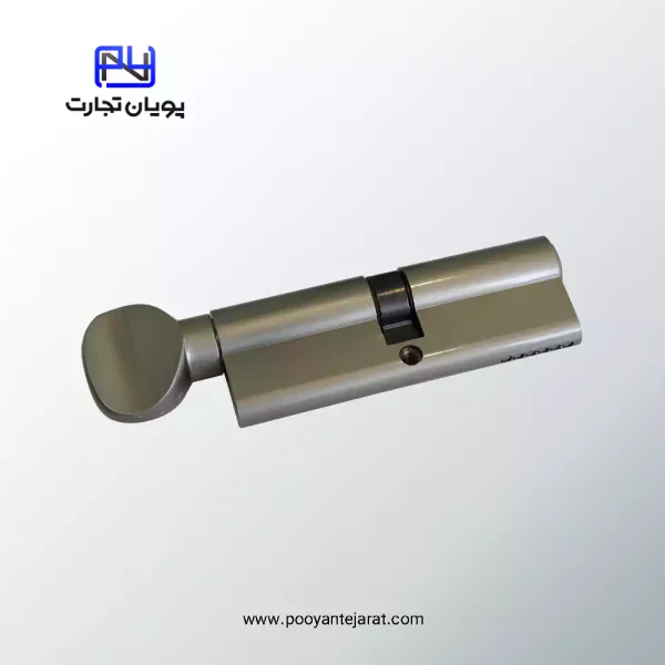 "سیلندر سرویسی سوئیچی 9 سانتی‌متر DAF مدل 4545 نقره‌ای استیل – همراه با 5 کلید"