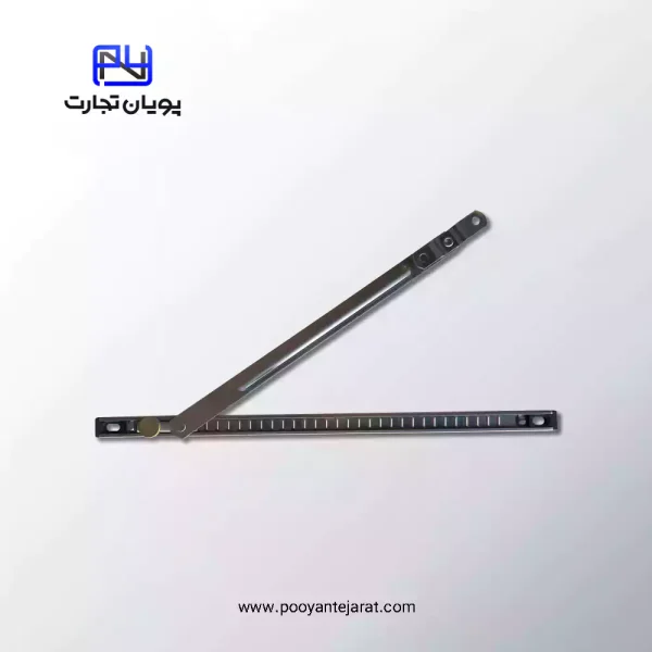 ضامن درجه پنجره پین‌دار YAER کوتاه، استیل ضدزنگ، مقاوم و با دوام. نصب آسان، مناسب پنجره‌های دوجداره لولایی.