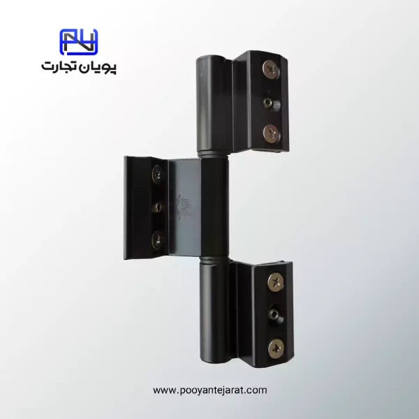 لولای آلن‌خور مشکی PW سه تکه مخصوص درب و پنجره آلومینیومی