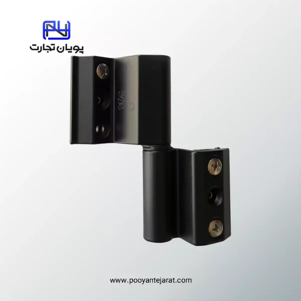 لولای دو تکه قابل رگلاژ مشکی YAER
