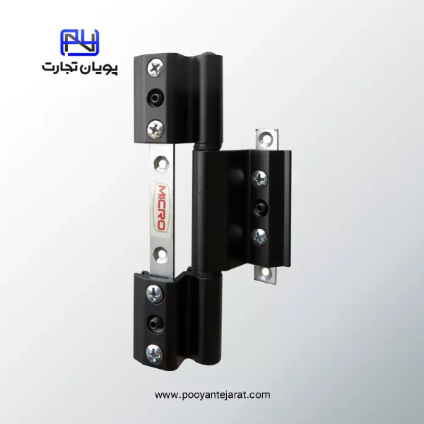 لولای سه تکه واشر سر خور مشکی MICRO