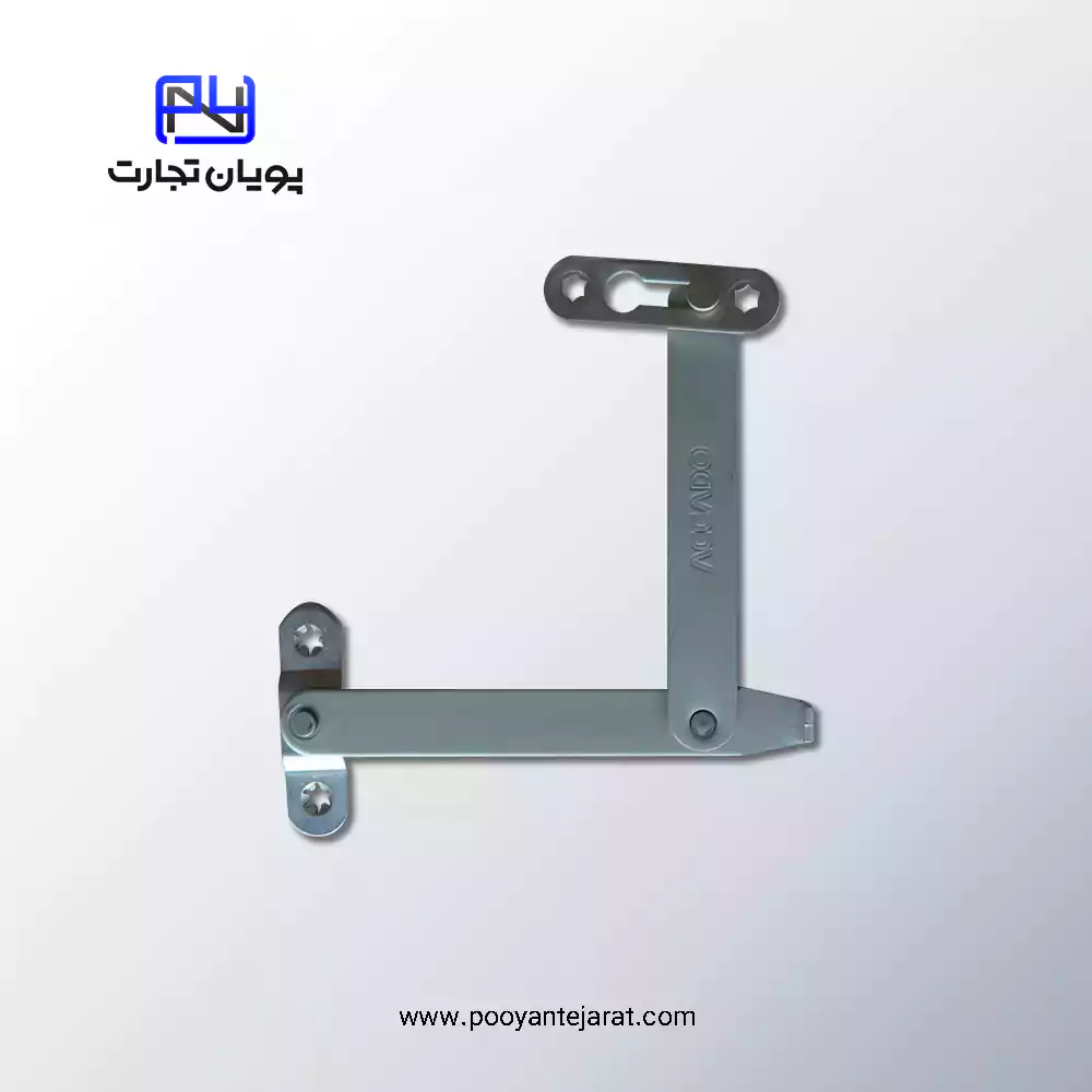 بازوی کلنگی ۱۳ سانتیمتری ACCADO از جنس فولاد گالوانیزه مقاوم – یراق پنجره ضدزنگ و بادوام