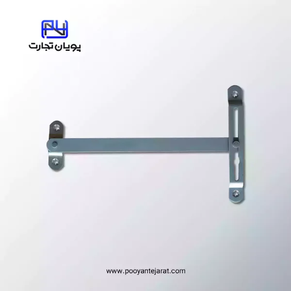 بازوی کلنگی ۲۲ سانتی‌متری ACCADO از جنس فولاد گالوانیزه – یراق ضدزنگ و مقاوم برای پنجره‌های دوجداره