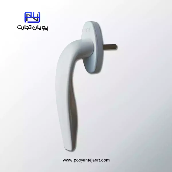 خرید دستگیره پنجره آلومینیومی سفید YAER با طراحی سوئیچی، کوتاه‌دسته و مقاوم. مناسب پنجره‌های دوجداره UPVC. ارسال سریع + ضمانت اصالت کالا از پویان تجارت.