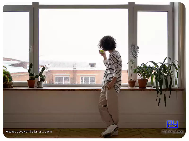 پنجره دوجدارهUPVC سفید