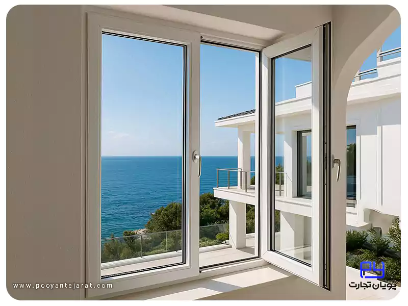 پنجره دوجداره سفید upvc