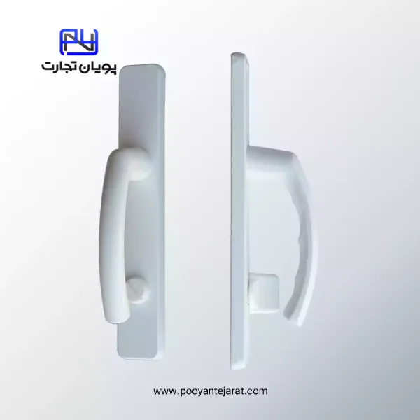 دستگیره درب سرویسی سنگین BELER سفید براق مدل ۹۰×۳۵