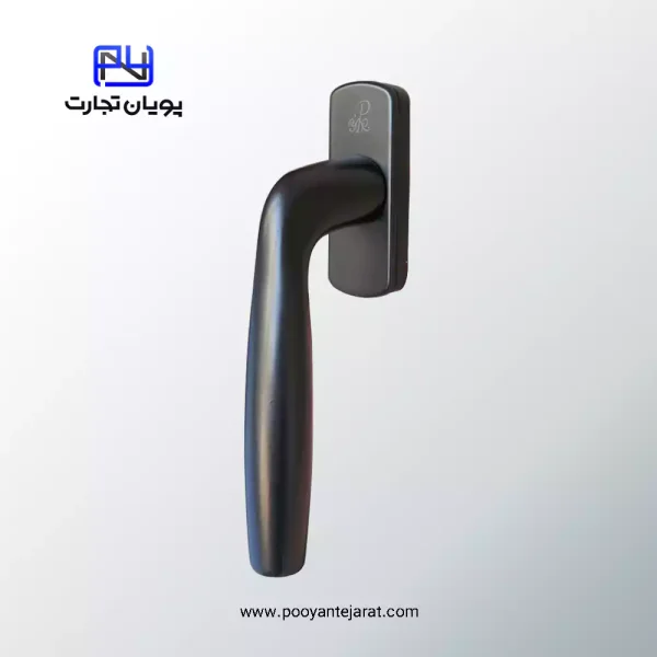 دستگیره پنجره سوئیچی مشکی YAER از جنس آلومینیوم با رنگ مشکی براق