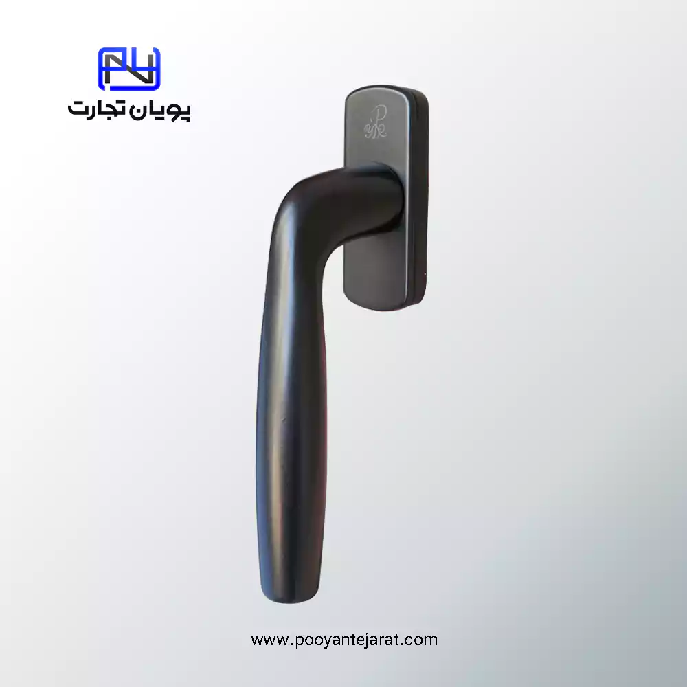 دستگیره پنجره سوئیچی مشکی YAER از جنس آلومینیوم با رنگ مشکی براق