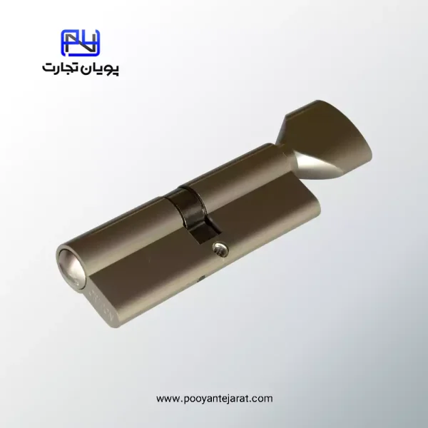 سیلندر سرویسی وسط 9 سانتی‌متری CRITON مدل 45×45 نقره‌ای – یراق استیل درب سرویس