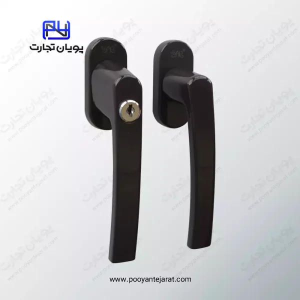 دستگیره کلید خور پلاک پهن دوطرفه قهوه ای YAER