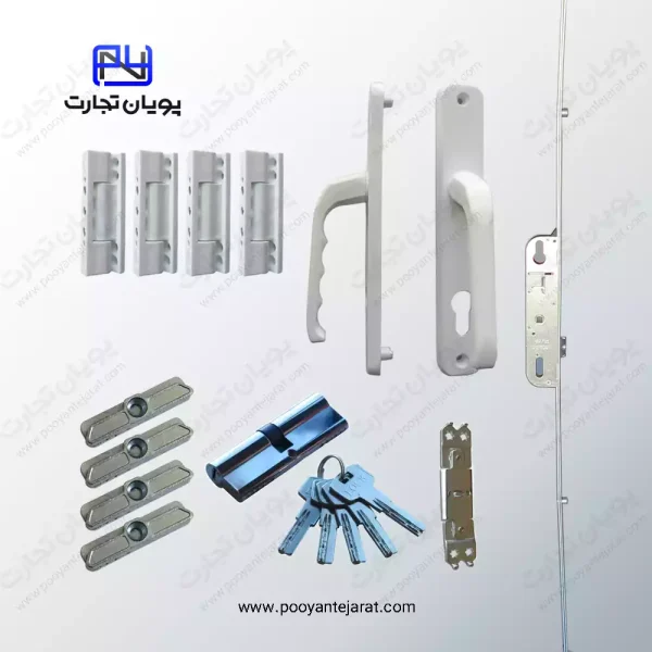پکیج یراق درب upvc عرض 80 سانت در ارتفاع 210 سانت